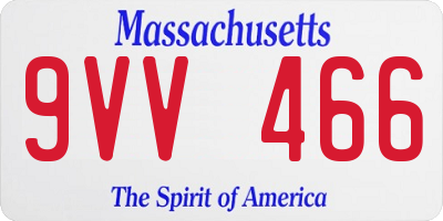 MA license plate 9VV466