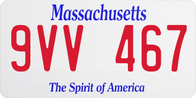 MA license plate 9VV467