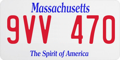 MA license plate 9VV470
