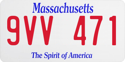 MA license plate 9VV471