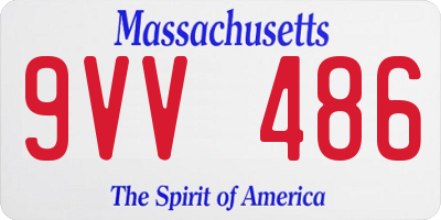 MA license plate 9VV486