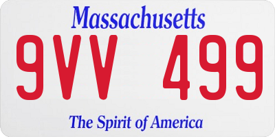 MA license plate 9VV499