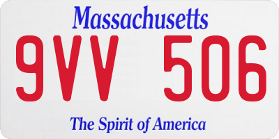 MA license plate 9VV506