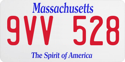 MA license plate 9VV528