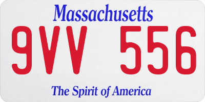 MA license plate 9VV556