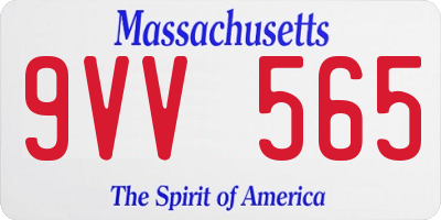 MA license plate 9VV565