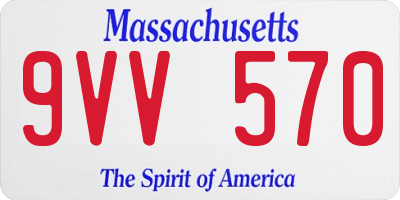 MA license plate 9VV570