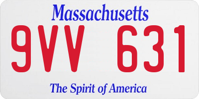 MA license plate 9VV631