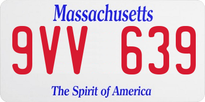 MA license plate 9VV639
