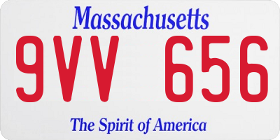 MA license plate 9VV656