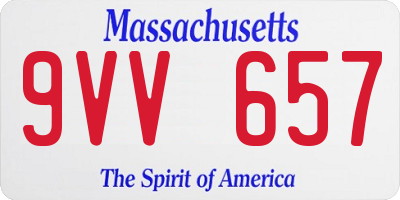 MA license plate 9VV657