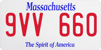 MA license plate 9VV660