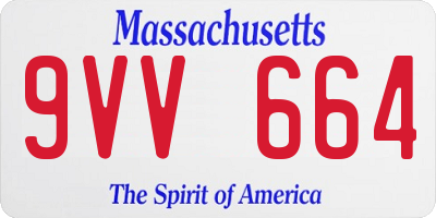 MA license plate 9VV664