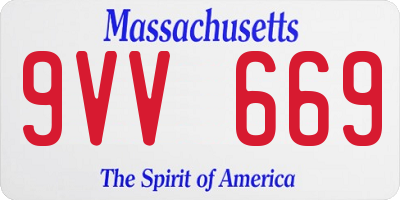 MA license plate 9VV669
