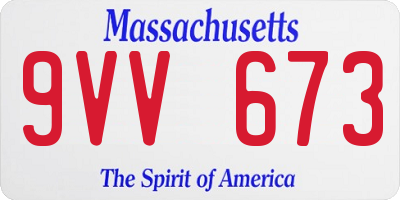 MA license plate 9VV673