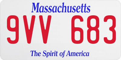 MA license plate 9VV683