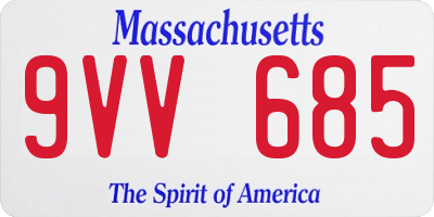 MA license plate 9VV685