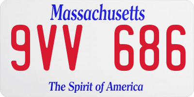 MA license plate 9VV686