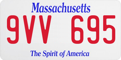 MA license plate 9VV695