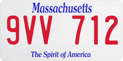 MA license plate 9VV712
