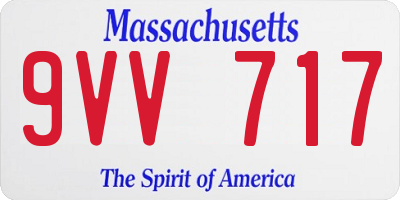 MA license plate 9VV717
