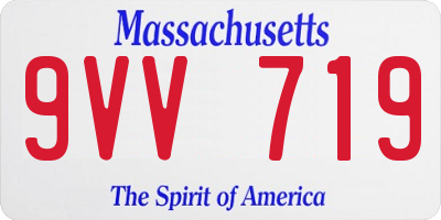 MA license plate 9VV719