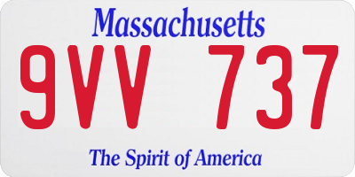 MA license plate 9VV737