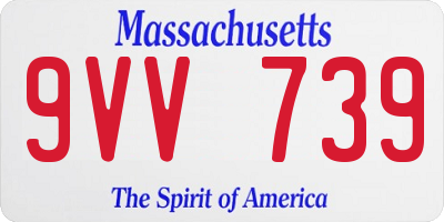 MA license plate 9VV739