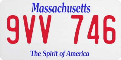 MA license plate 9VV746