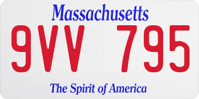MA license plate 9VV795