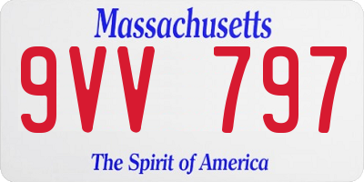 MA license plate 9VV797