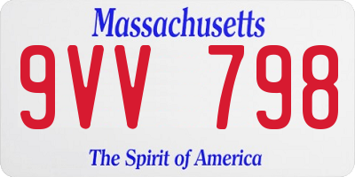 MA license plate 9VV798