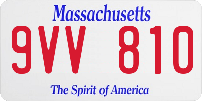 MA license plate 9VV810