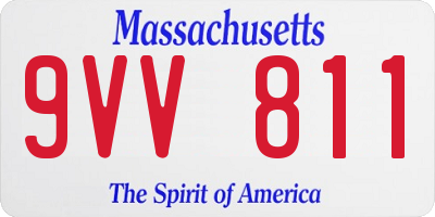 MA license plate 9VV811