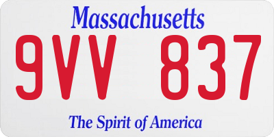 MA license plate 9VV837