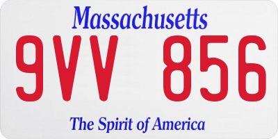 MA license plate 9VV856