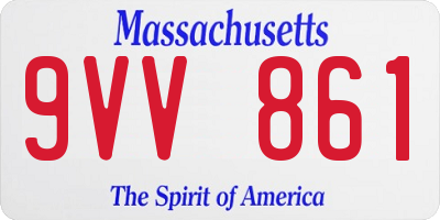 MA license plate 9VV861