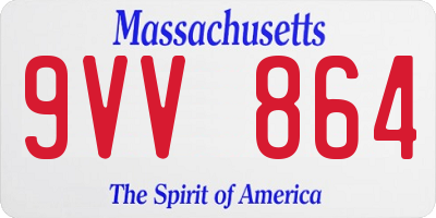 MA license plate 9VV864