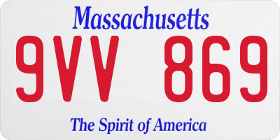 MA license plate 9VV869