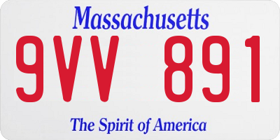 MA license plate 9VV891