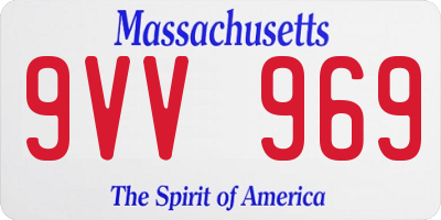MA license plate 9VV969