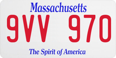 MA license plate 9VV970
