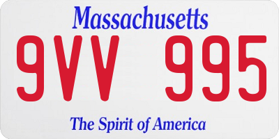 MA license plate 9VV995
