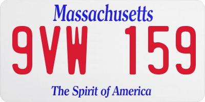 MA license plate 9VW159