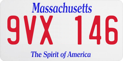 MA license plate 9VX146