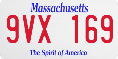 MA license plate 9VX169