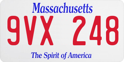 MA license plate 9VX248