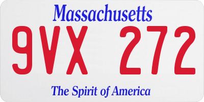 MA license plate 9VX272