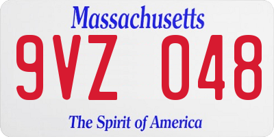 MA license plate 9VZ048