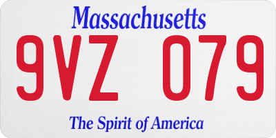 MA license plate 9VZ079